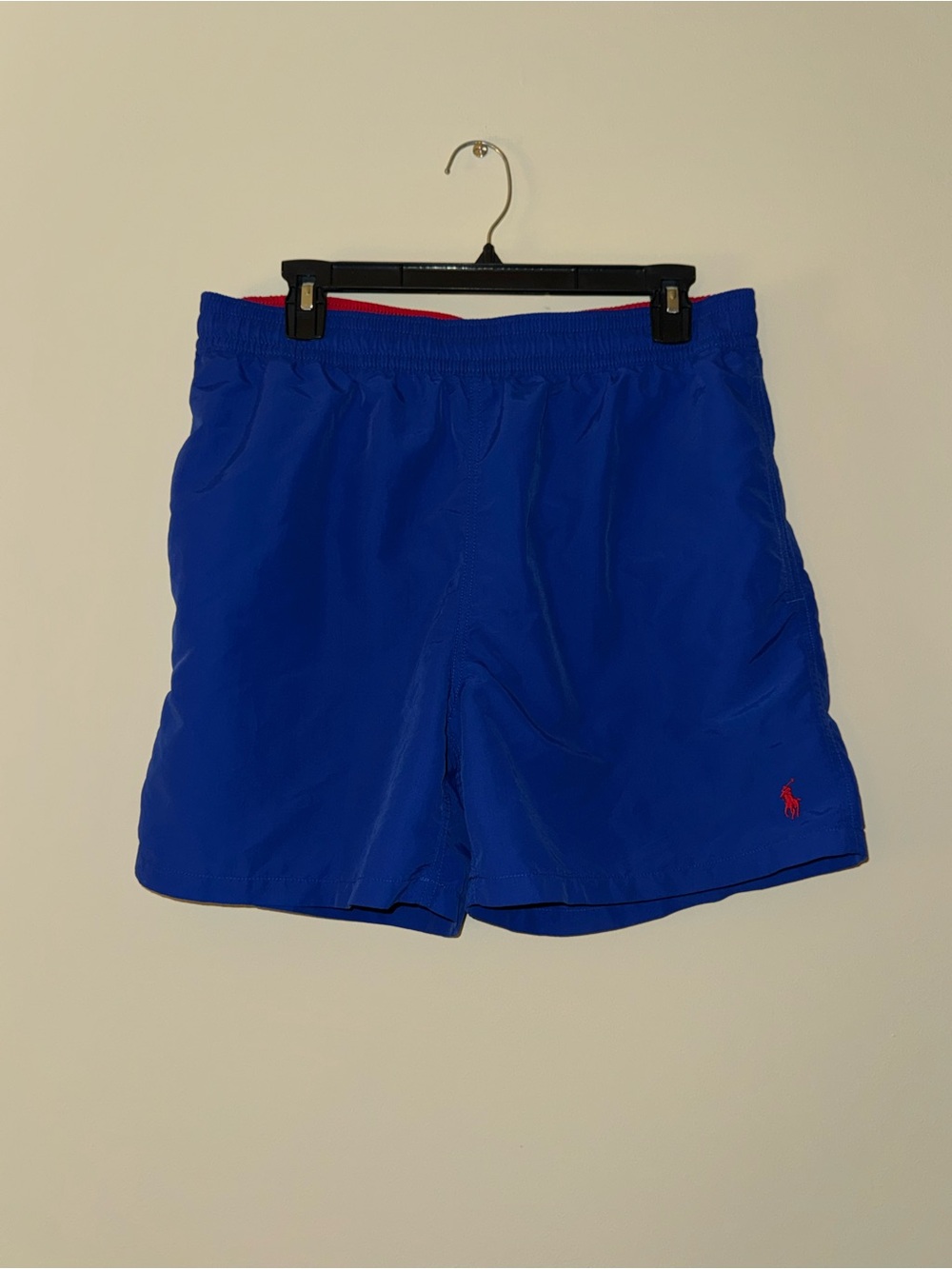 Polo by Ralph Lauren Royal Blue Swim Trunks with Red Waistband